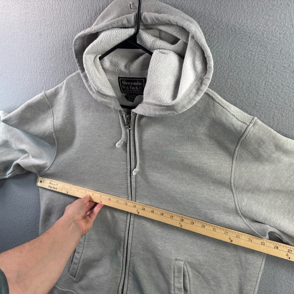 Vintage Abercrombie Hoodie Mens Large Full Zip Sweatshirt 90s Y2k - Picture 15 of 16